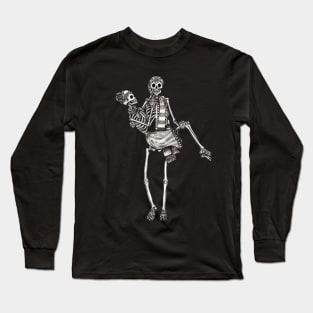 Sugar skull couple lover celebration day of the dead. Long Sleeve T-Shirt